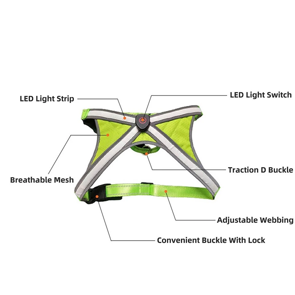 Glow in The Dark Dog Harness factory